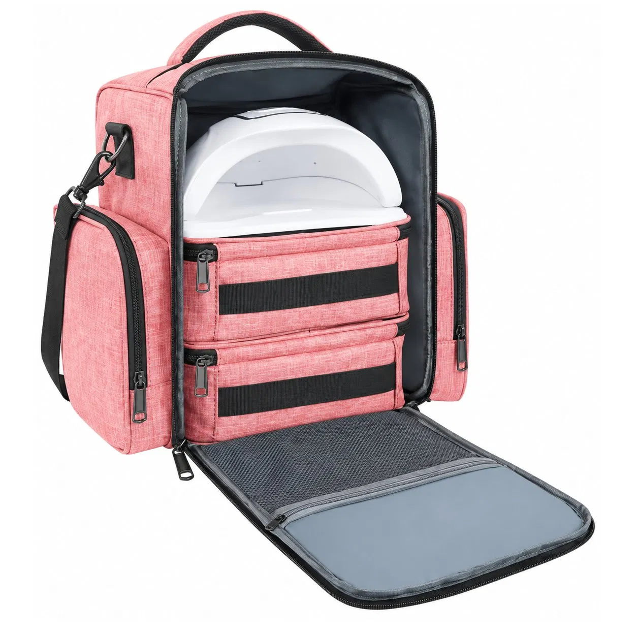 Custom Polyester Nail Polish Organizer Travel Backpack Bag