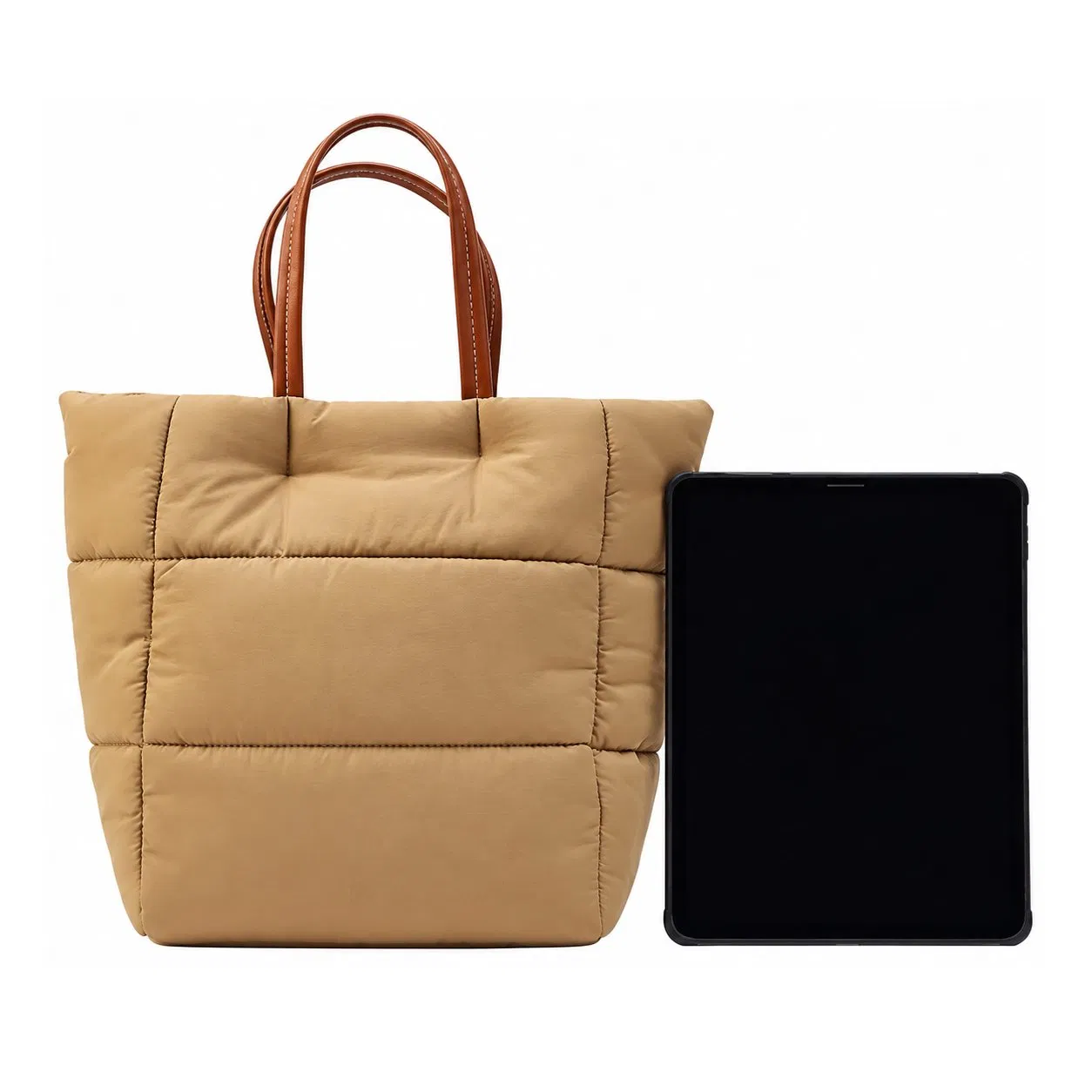 Custom Women Nylon Puffer Casual Tote Handbag