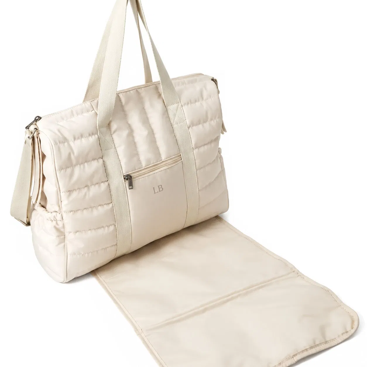 Custom Quilted Puffer Mommy Diaper Shoulder Tote Bag