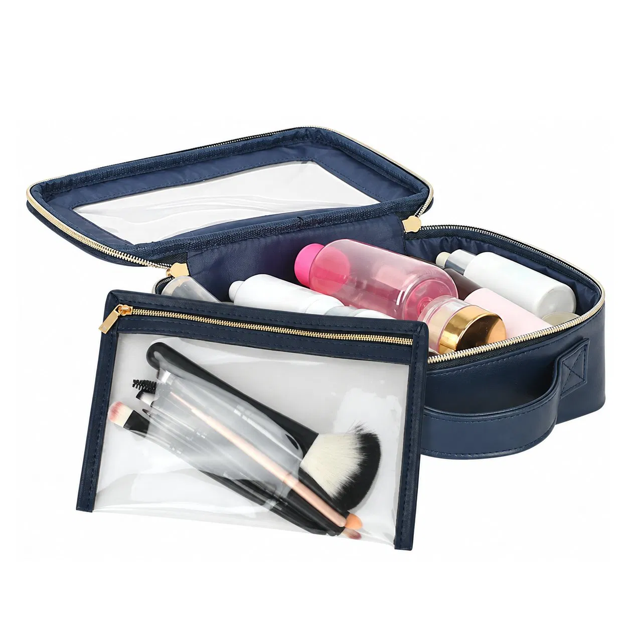 Custom PVC Clear Window Cosmetic Bag