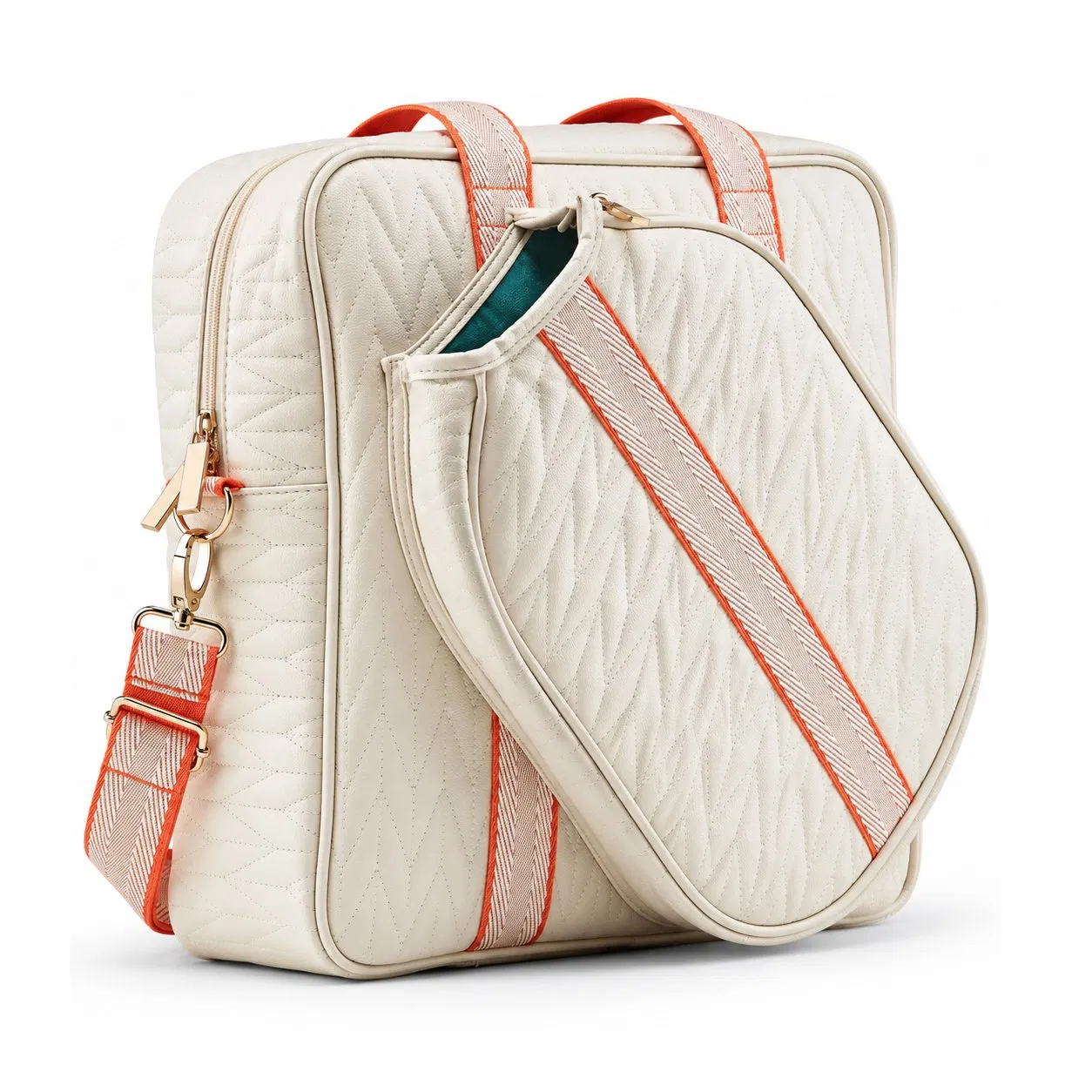 Custom Women Quilted Pickleball Tennis Racket Bag