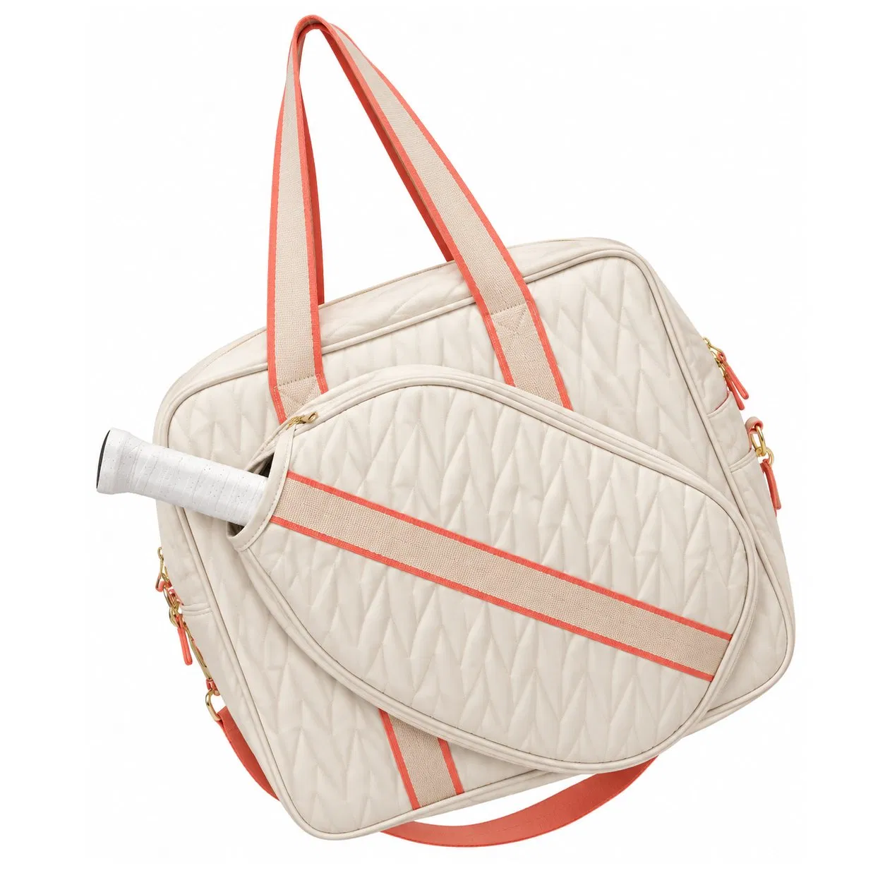 Custom Women Quilted Pickleball Tennis Racket Bag