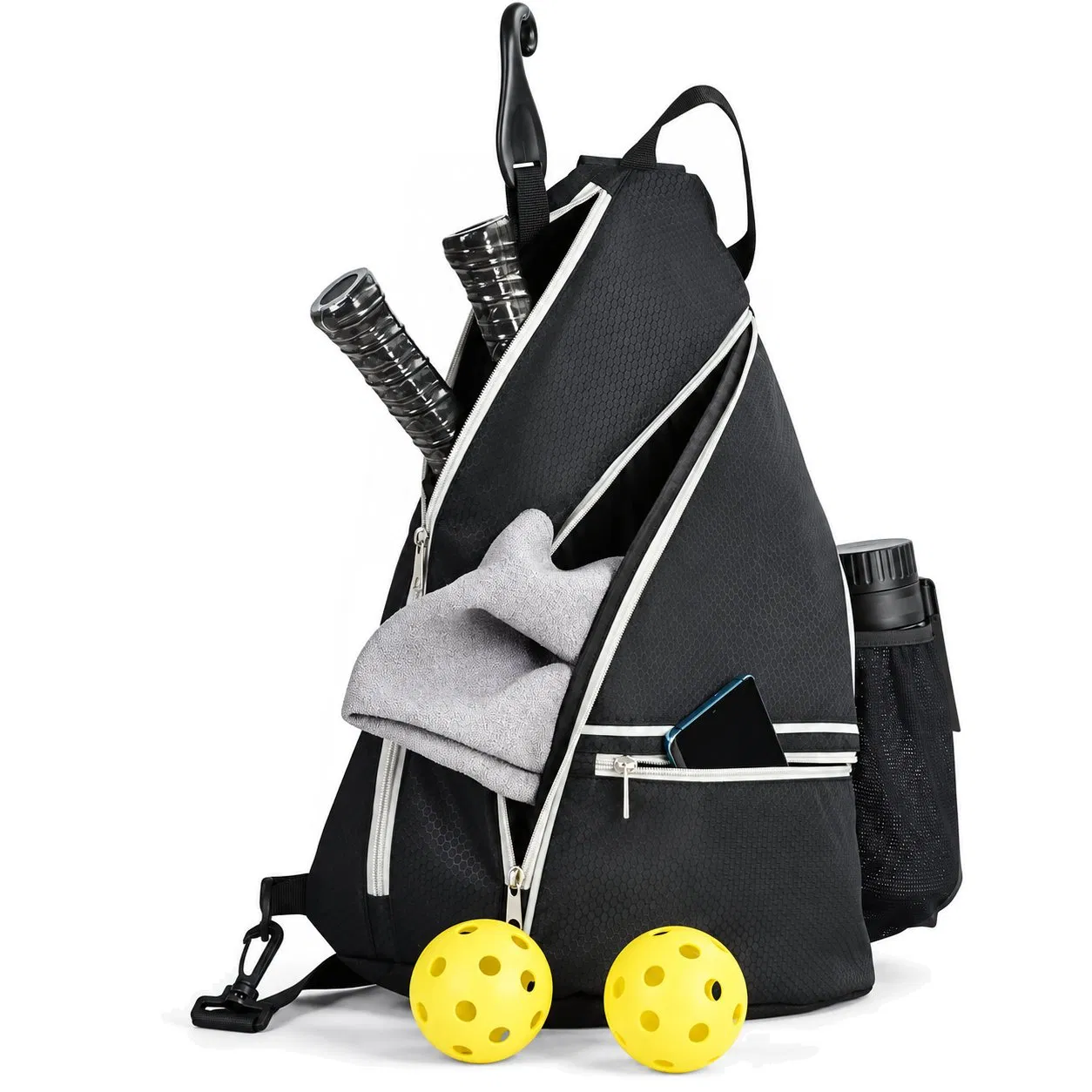 Custom Polyester Pickleball Tennis Crossbody Racket Bag