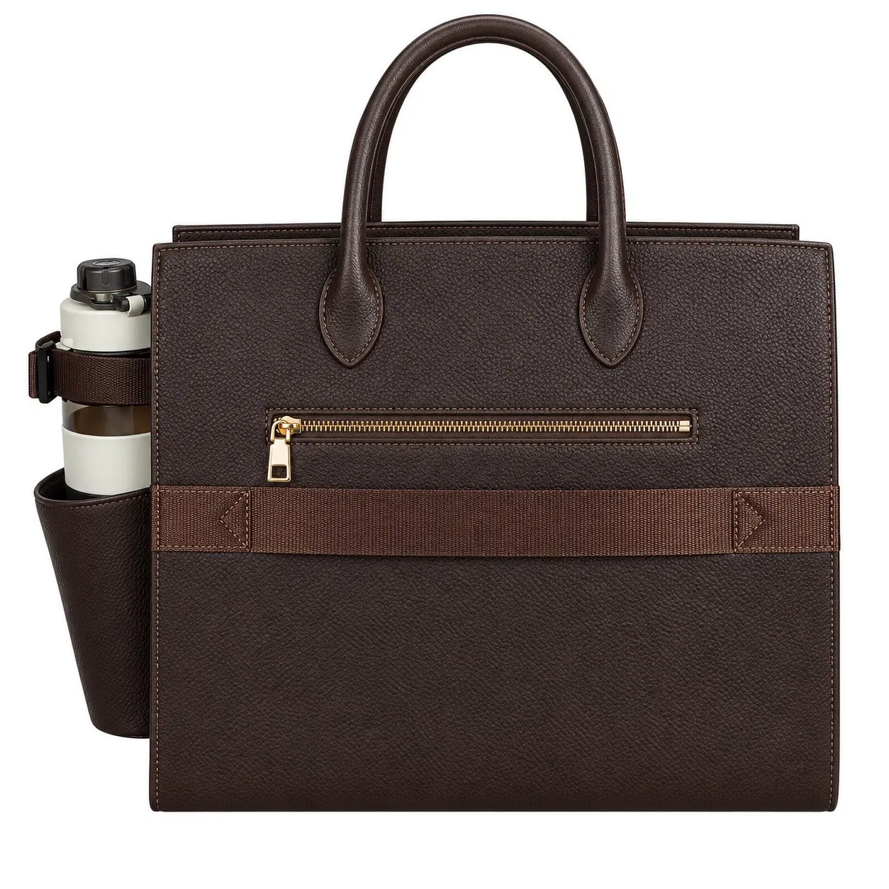 Custom PU Laptop Work Tote Bag with Insulated Lunch Compartment