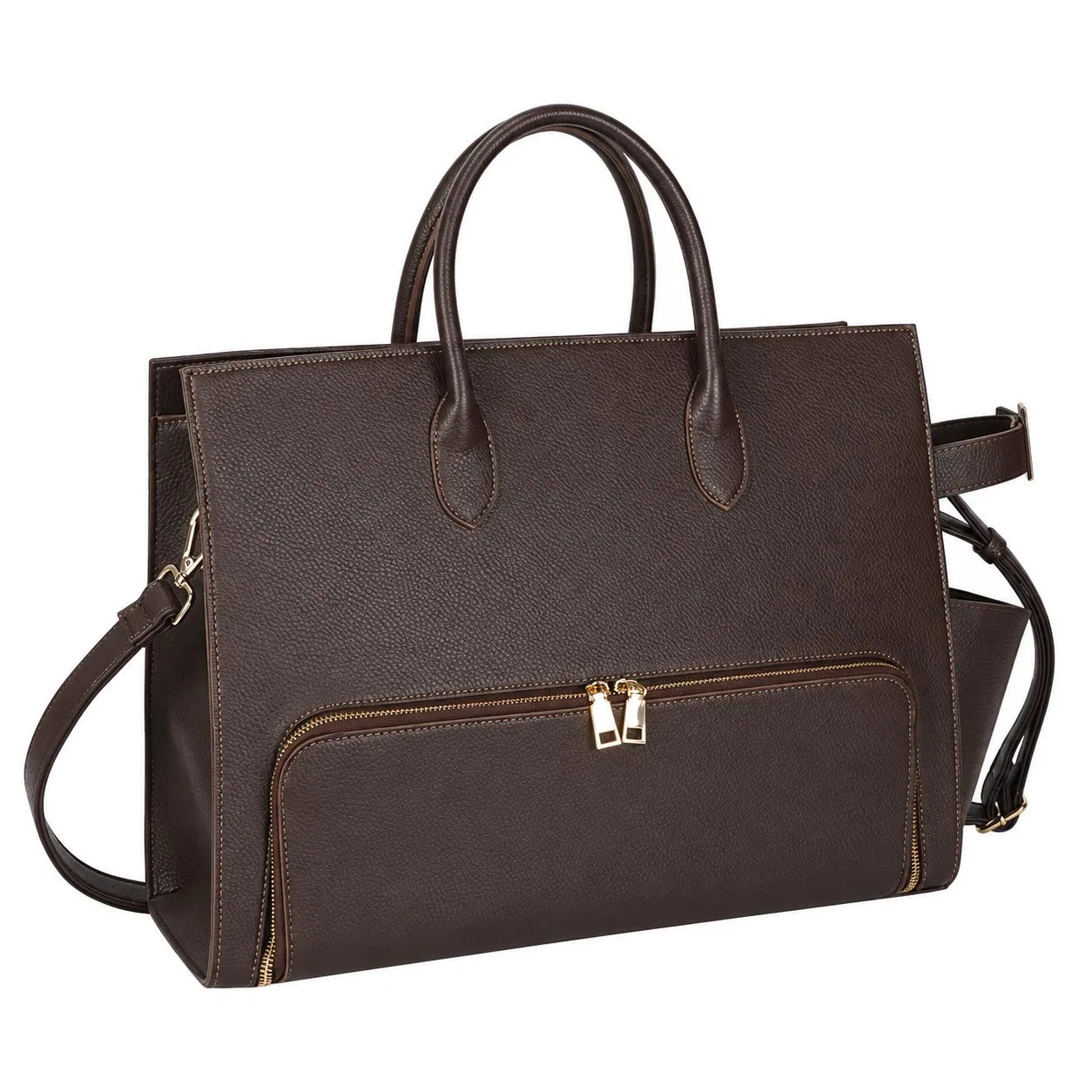 Custom PU Laptop Work Tote Bag with Insulated Lunch Compartment