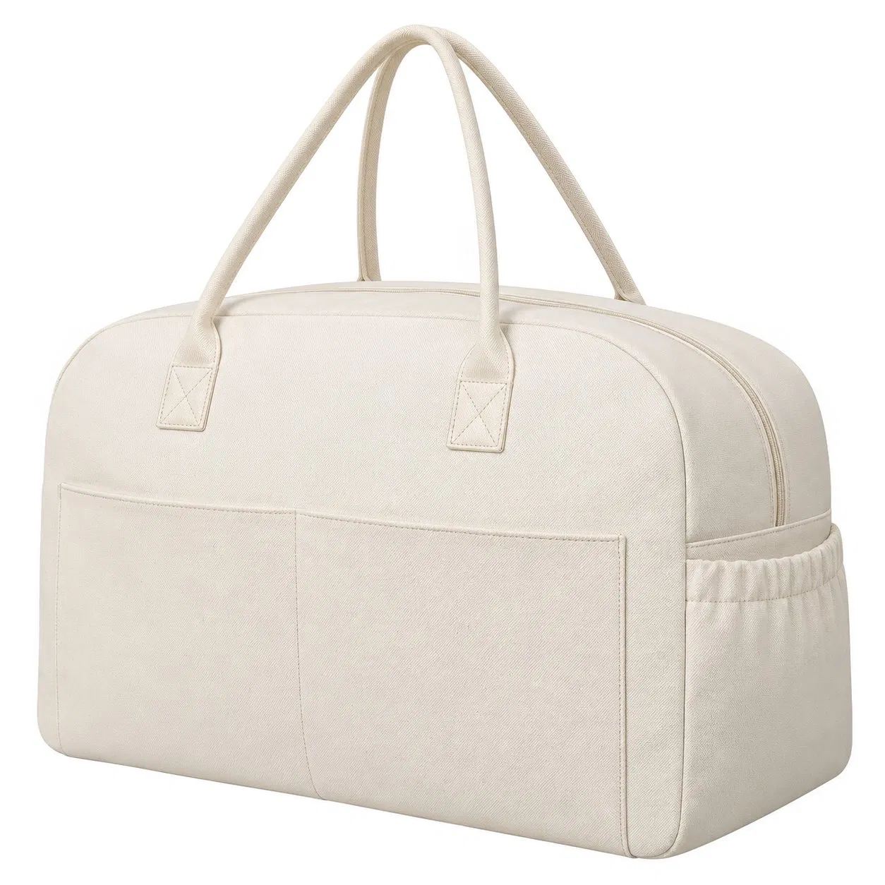 Custom Canvas Large Travel Tote Bag with Zipper