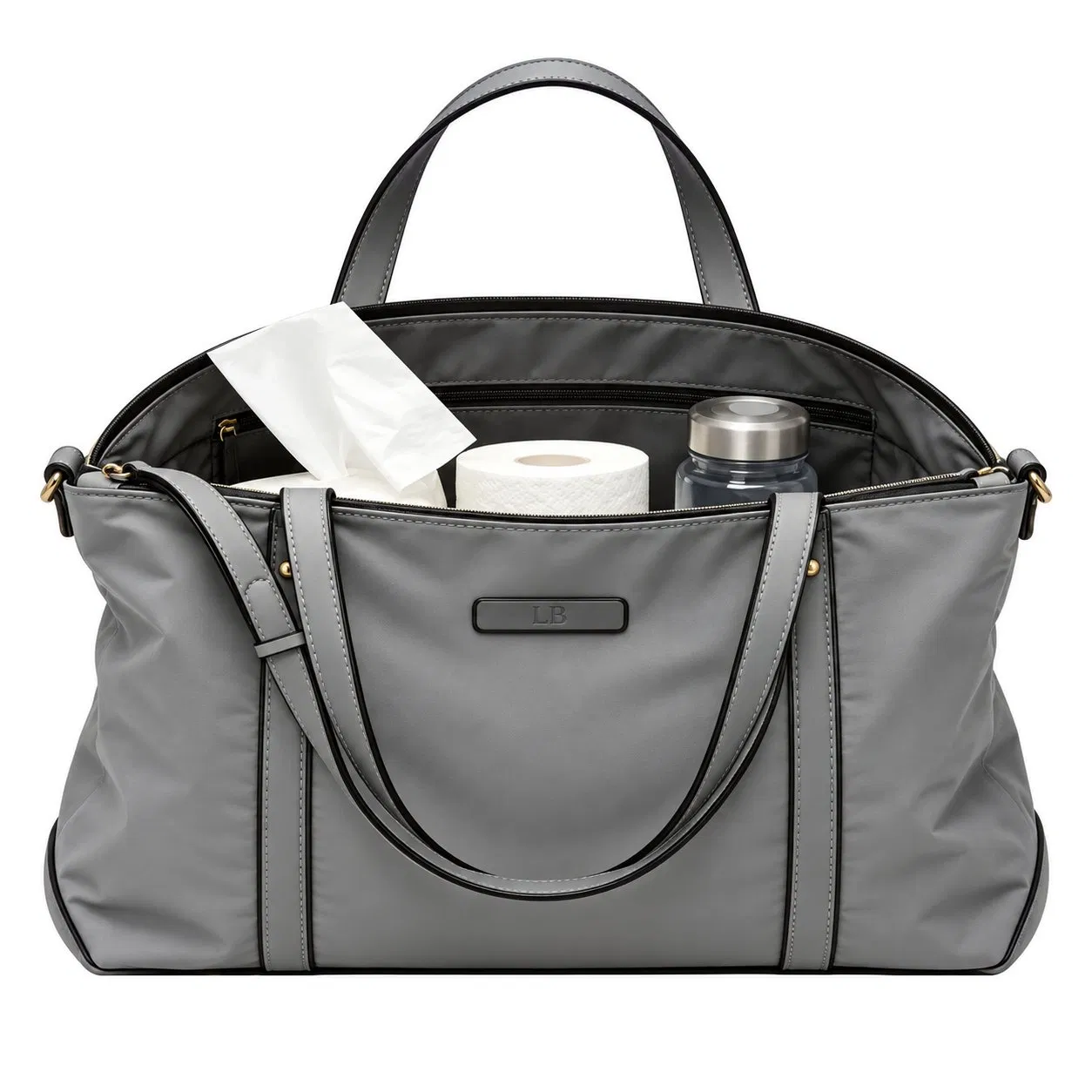 Custom Embroidery Nylon Zipper Work Travel Tote Bag