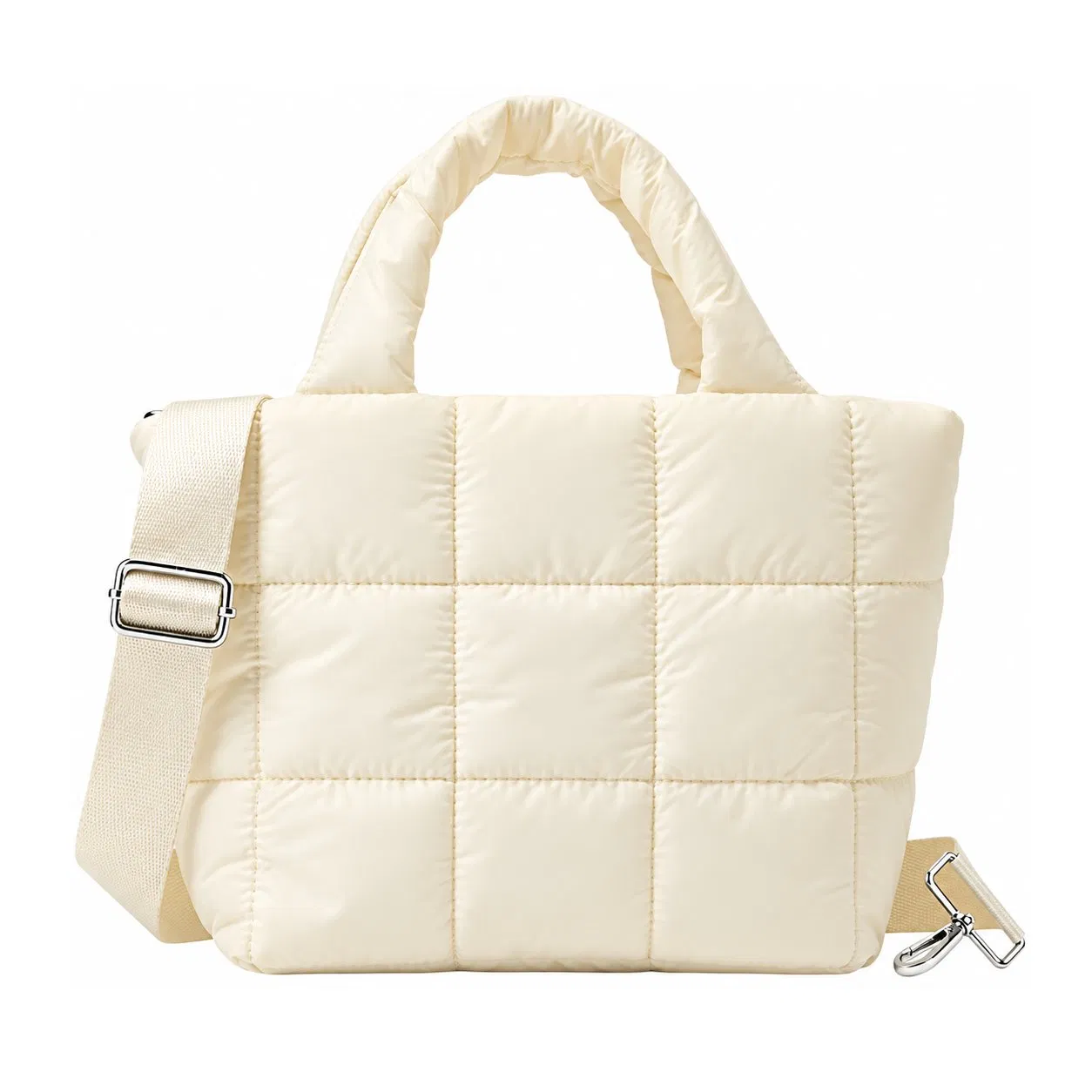 Custom Nylon Quilted Puffy Travel Tote Bag