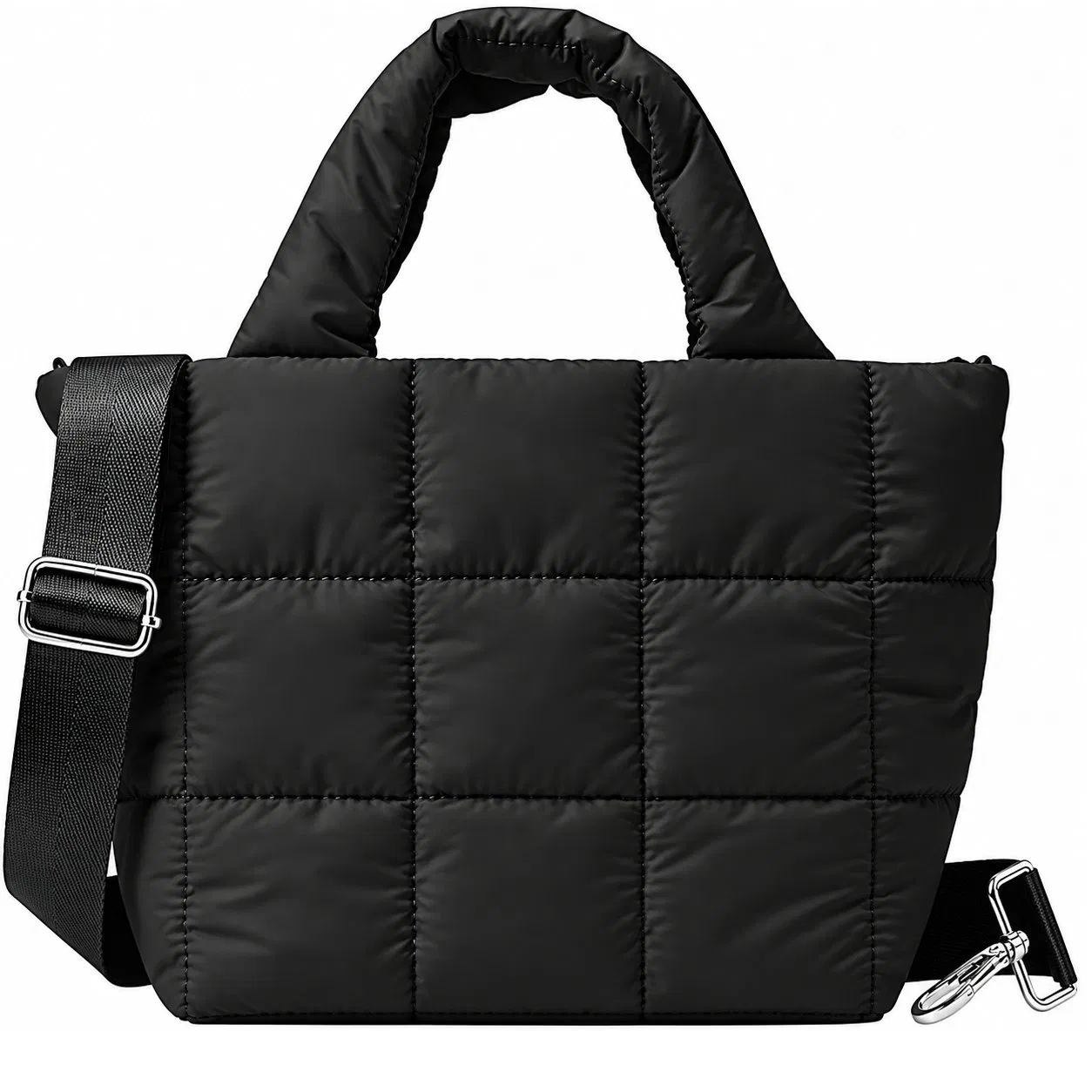 Custom Nylon Quilted Puffy Travel Tote Bag
