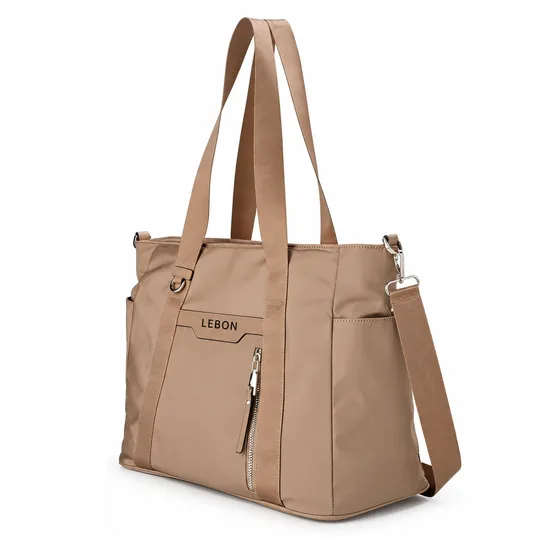 Custom Nylon Multi Pocket Women Travel Shoulder Tote Bag