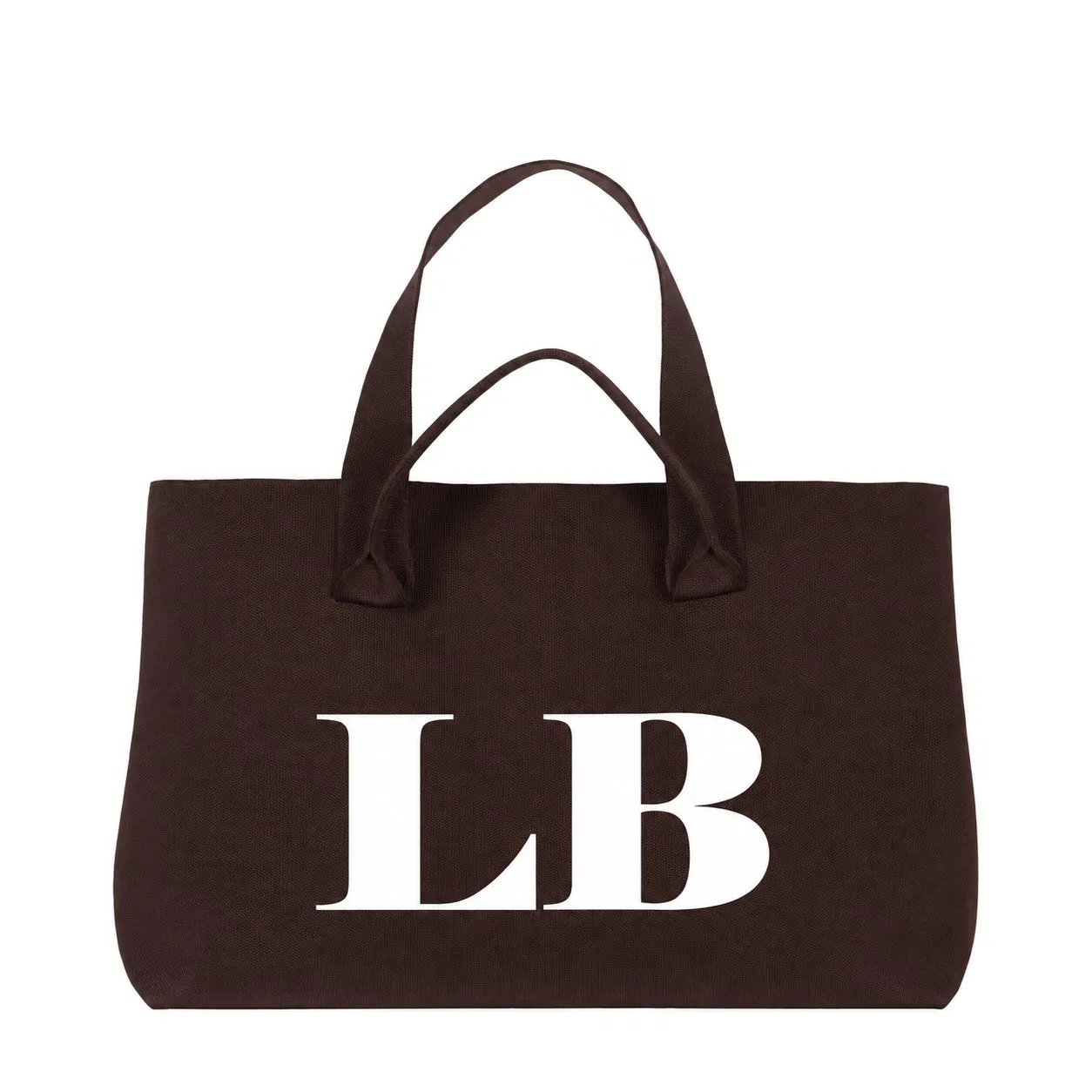 Custom Letter Knit Zipper Beach Shoulder Tote Bag