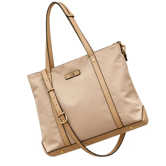 Custom Embroidery Canvas Open Top Women Shopping Tote Bag