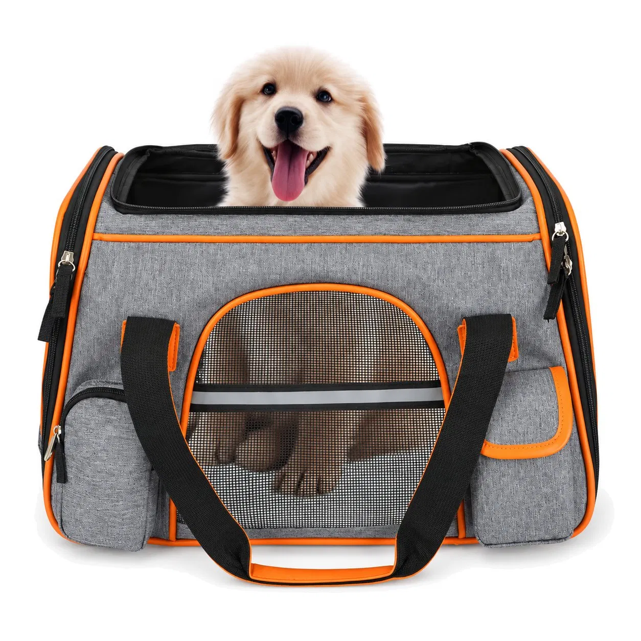 Custom Foldable Oxford Mesh Dog Cat Pet Carrier Backpack