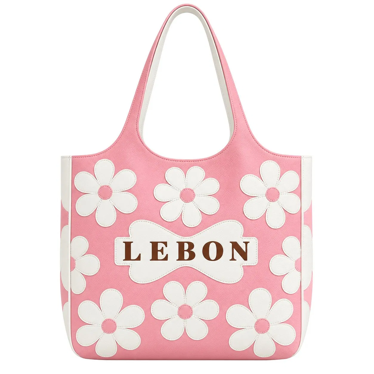 Custom Embroidered Polyester Women Shopping Shoulder Tote Bag