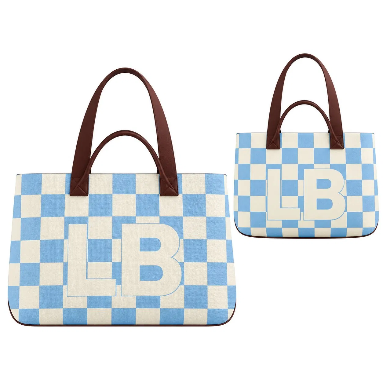 Custom Polyester Dual Handle Letter Shoulder Tote Bag