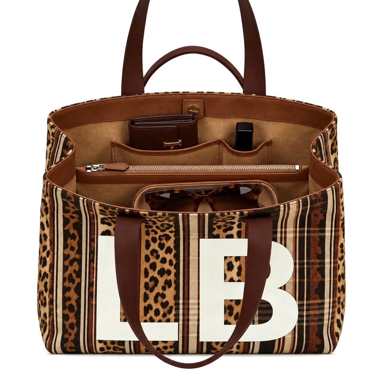 Custom Polyester Dual Handle Letter Shoulder Tote Bag