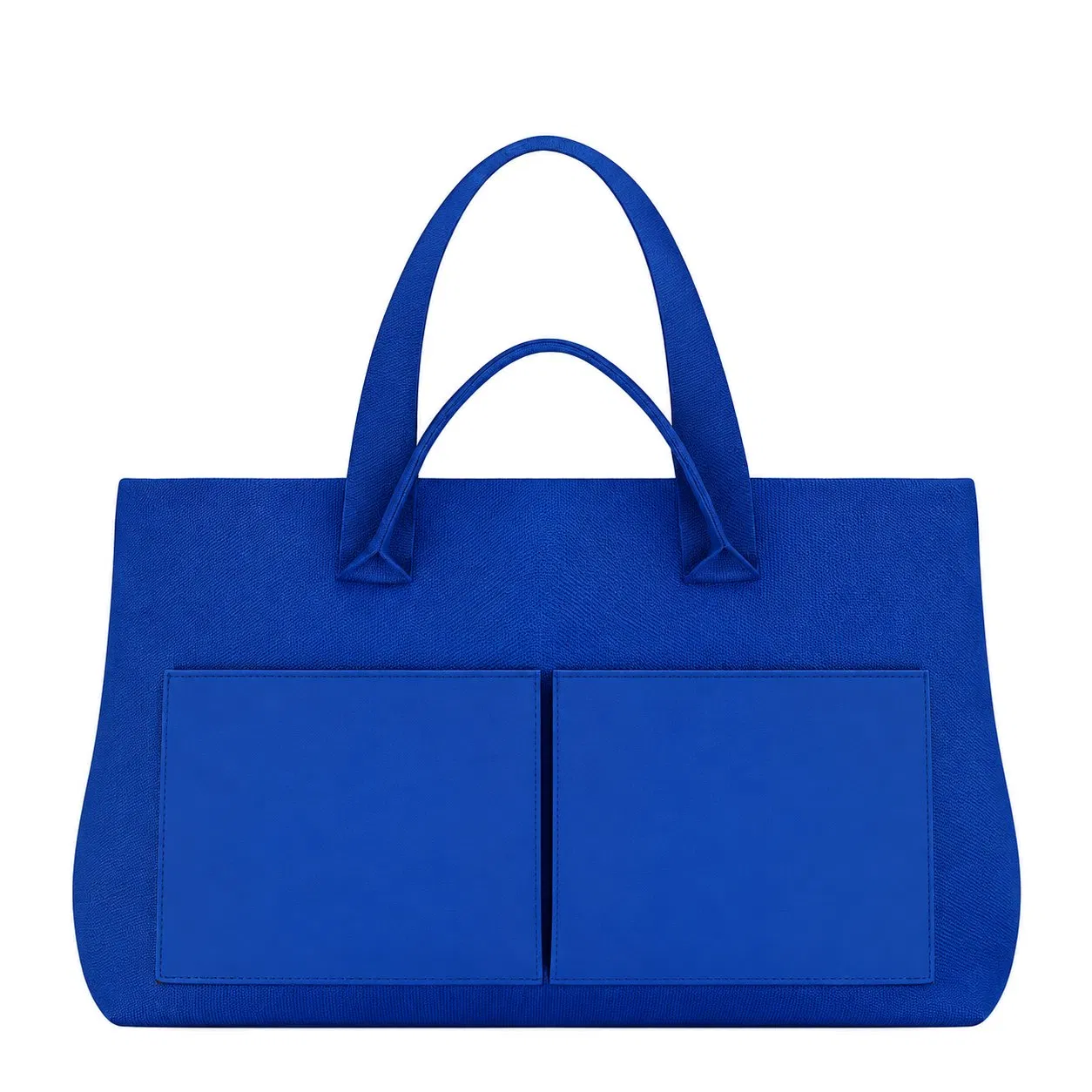 Custom Polyester Knit Women Tote Bag with Two Front Pockets