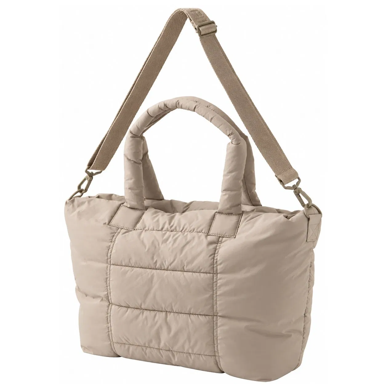 Custom Lightweight Nylon Quilted Puffer Tote Bag for Women Travel Work and Gym