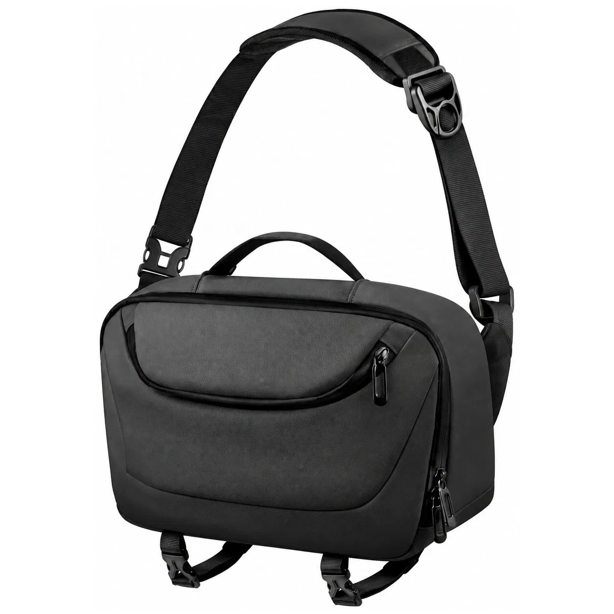 Water Resistant Crossbody Camera Bag with Adjustable Shoulder Strap and Tripod Holder