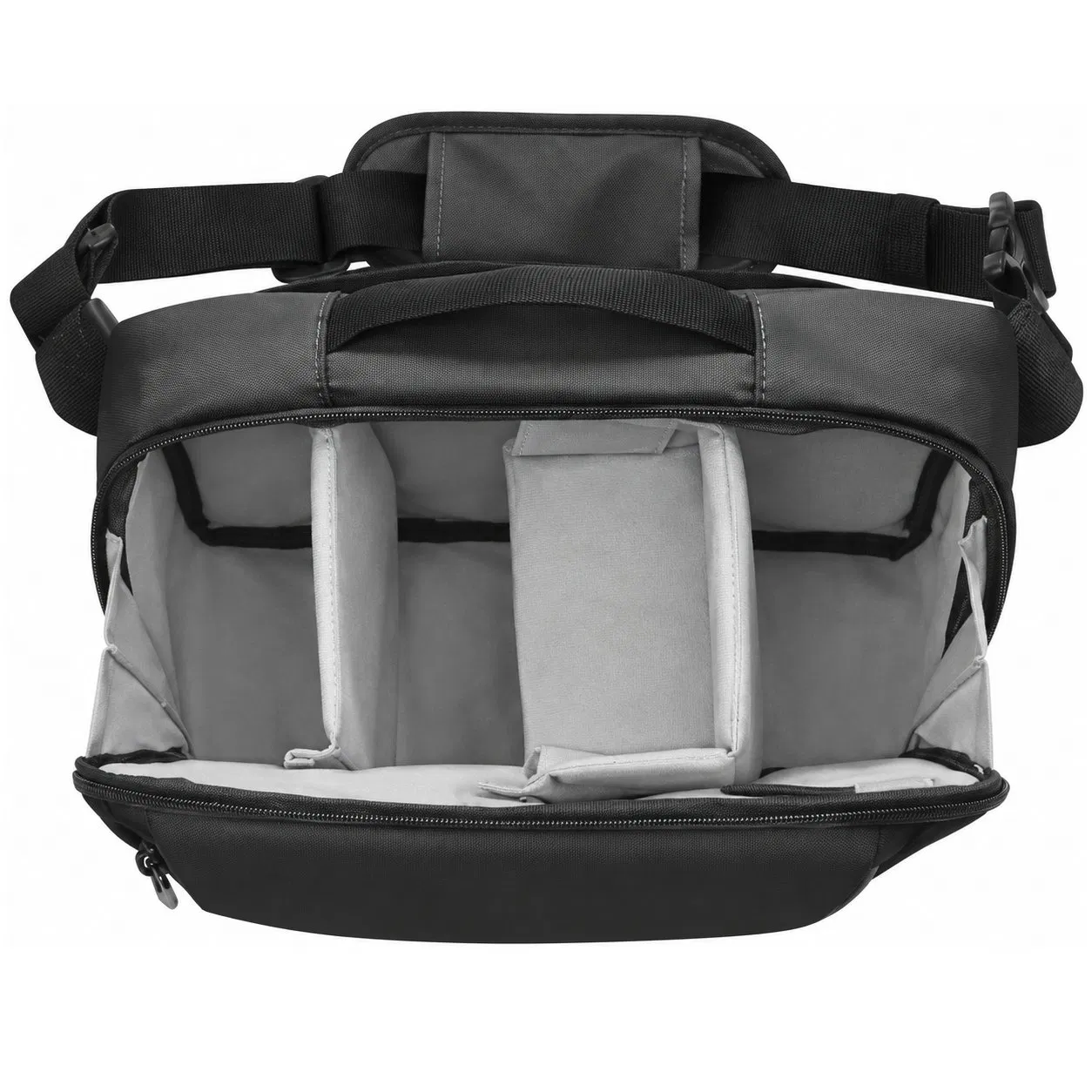 Water Resistant Crossbody Camera Bag with Adjustable Shoulder Strap and Tripod Holder