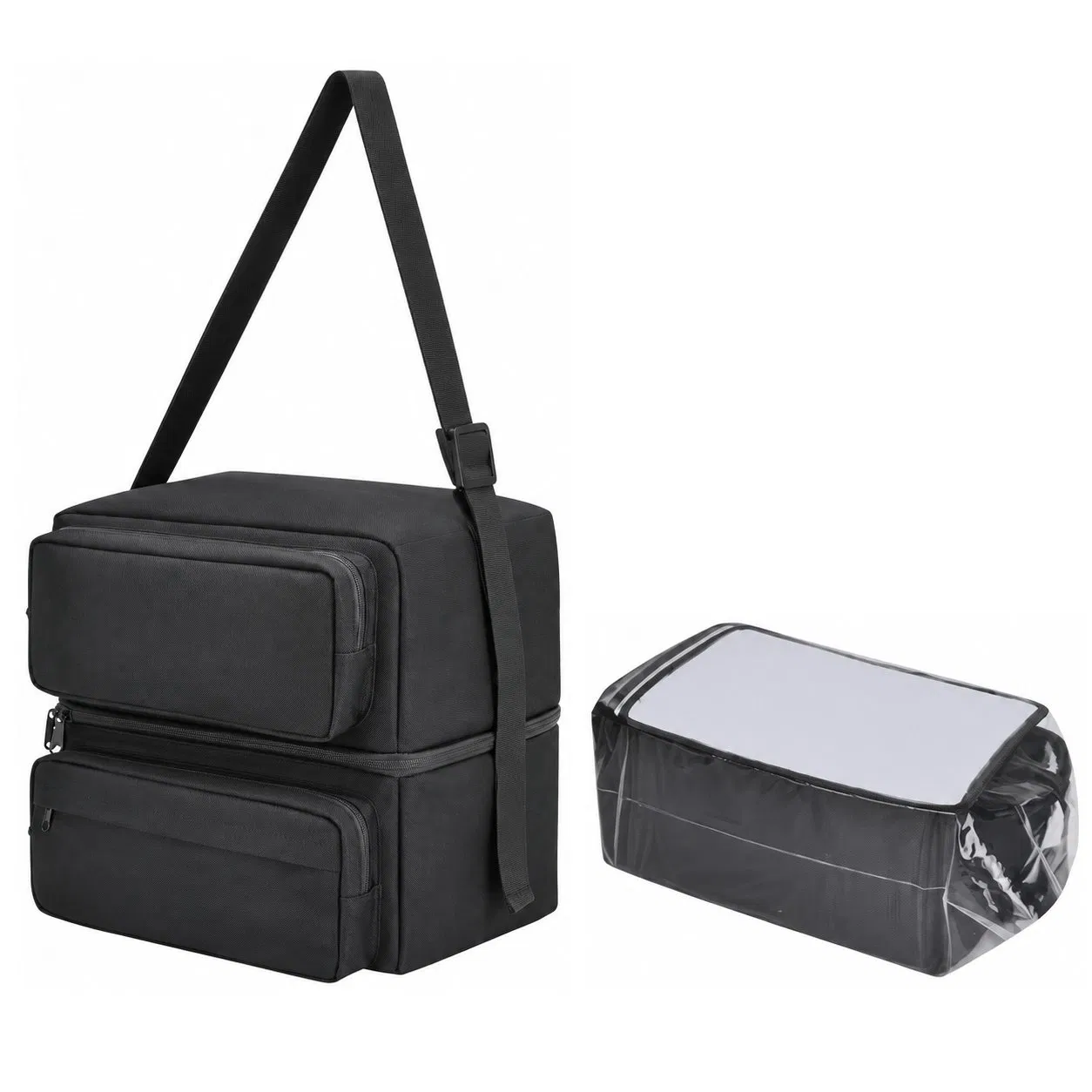 Custom Polyester DJ Vinyl Record Cable Equipment Carrying Shoulder Bag