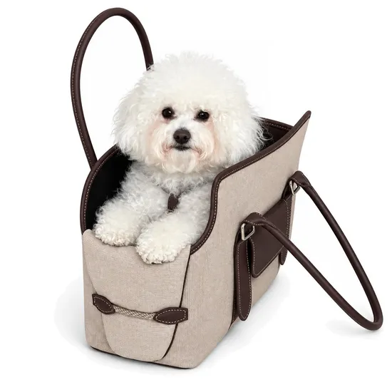 Custom Plush Pet Carrier Tote Bag for Small Dogs and Cats
