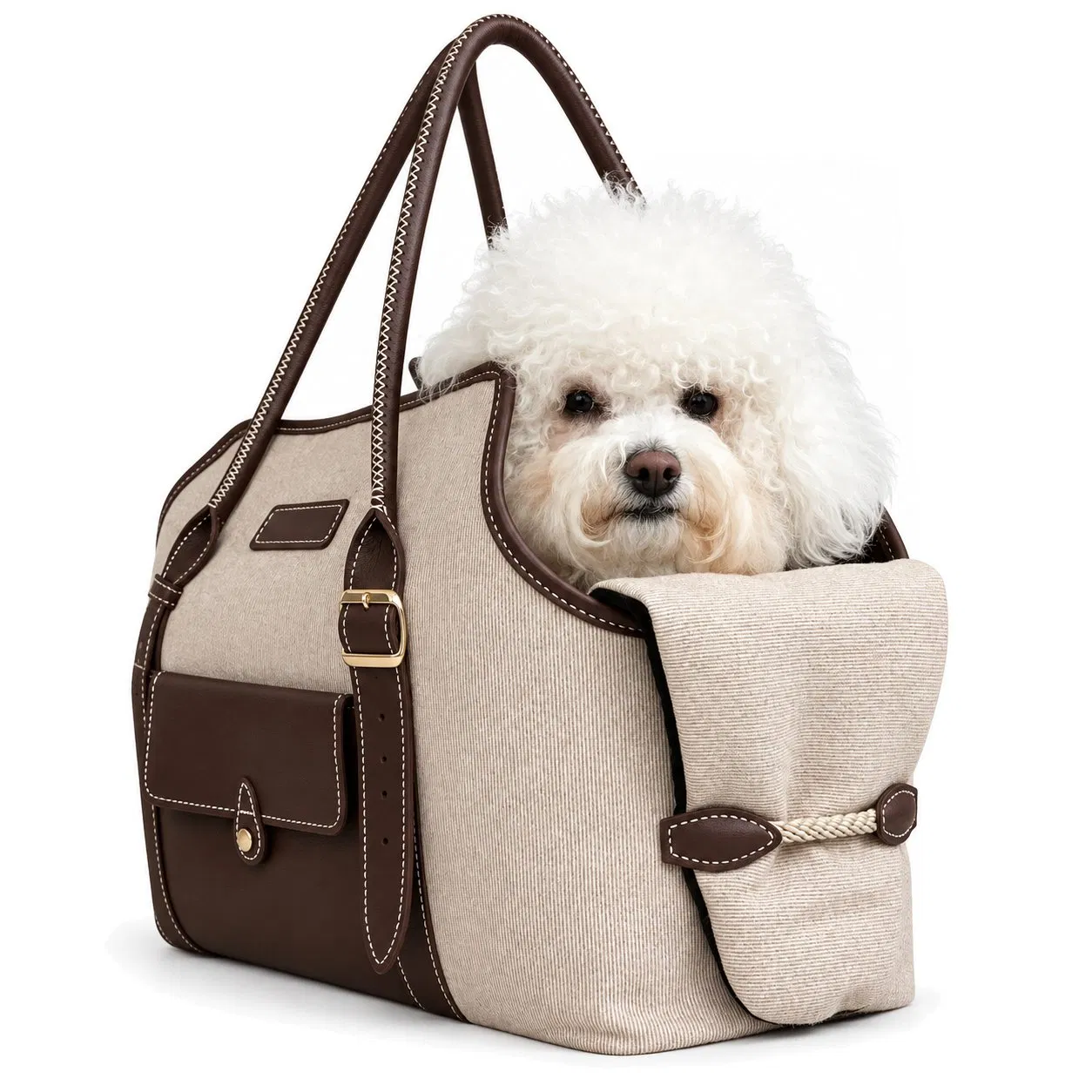 Custom Plush Pet Carrier Tote Bag for Small Dogs and Cats