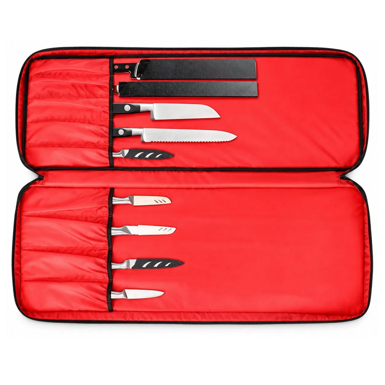 Professional Chef Knife Carrier Travel Bag with Zippered Compartment and Custom Logo