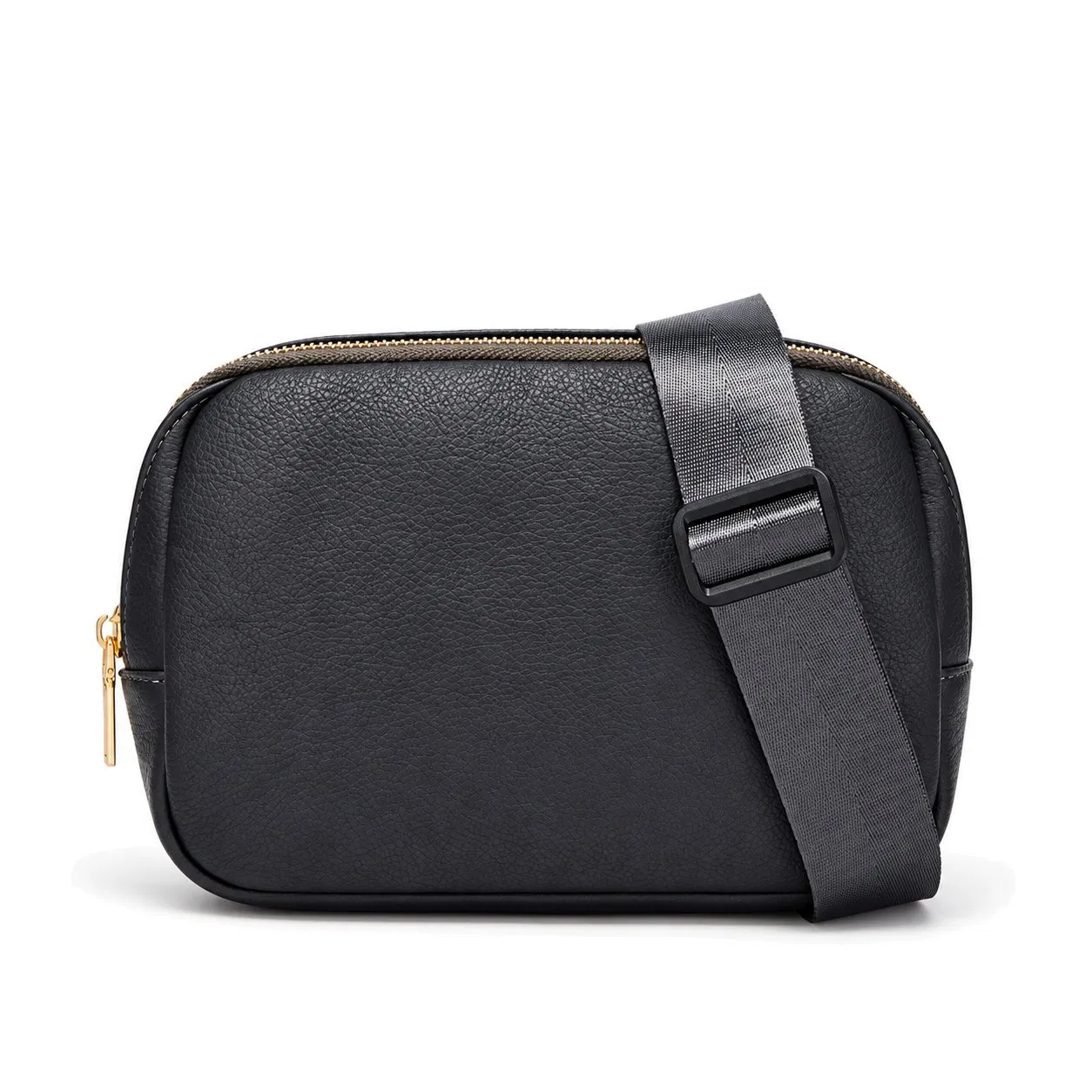 Custom Fashion Waterproof PU Waist Bag with Zipper and Adjustable Strap