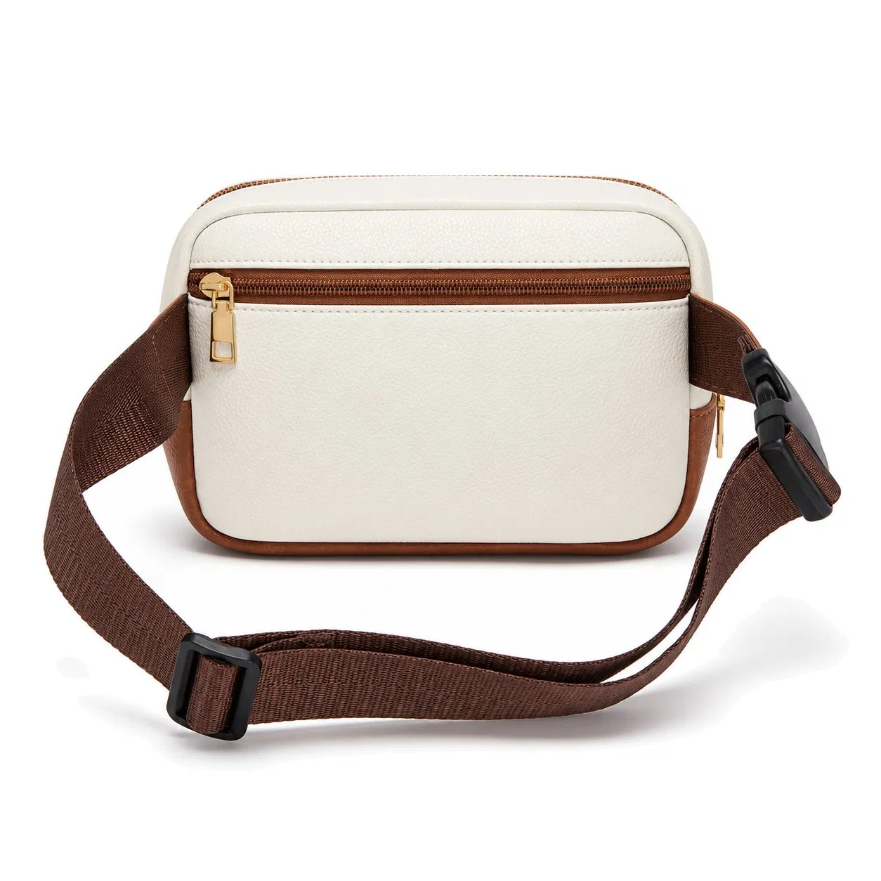 Custom Fashion Waterproof PU Waist Bag with Zipper and Adjustable Strap