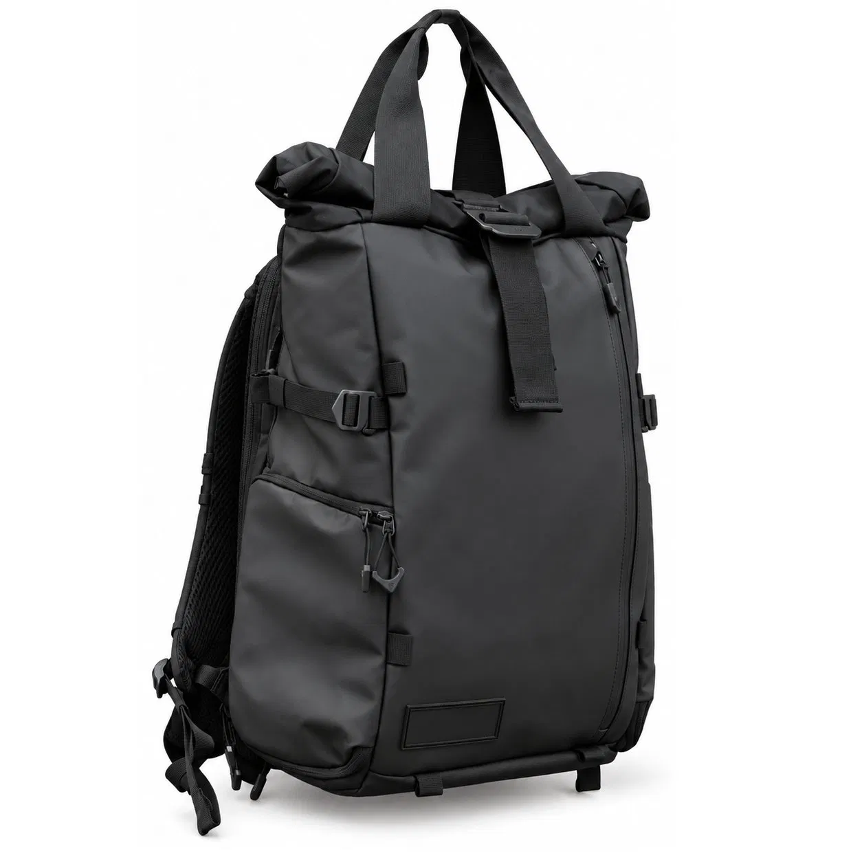 Custom 41L Rolltop Camera Backpack with Side Access and Laptop Sleeves for Travel