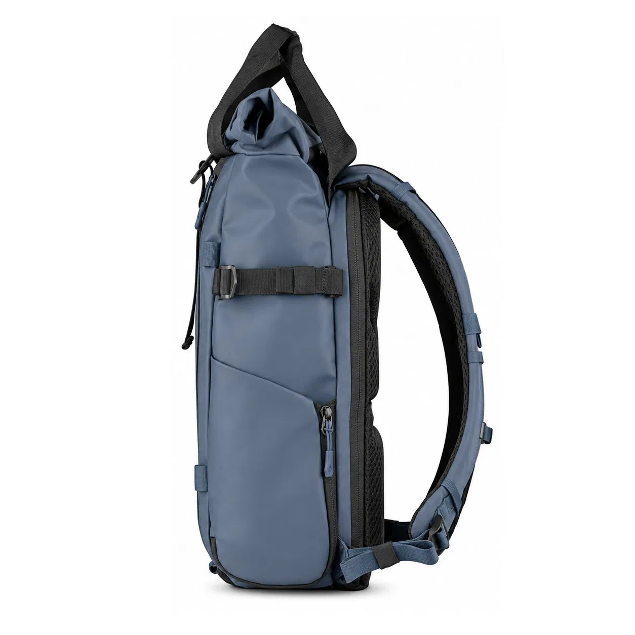 Custom 21L Rolltop Camera Backpack with Side Access and Laptop Sleeve for Travel
