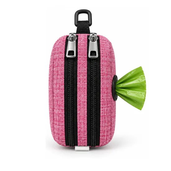 Custom Reusable Dog Poop Bag Dispenser with Zipper and Personalized Logo