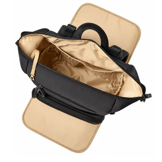 Large Capacity Neoprene Diaper Backpack with Zipper Closure for Daily Travel