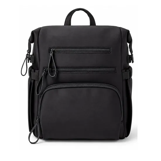 Large Capacity Neoprene Diaper Backpack with Zipper Closure for Daily Travel