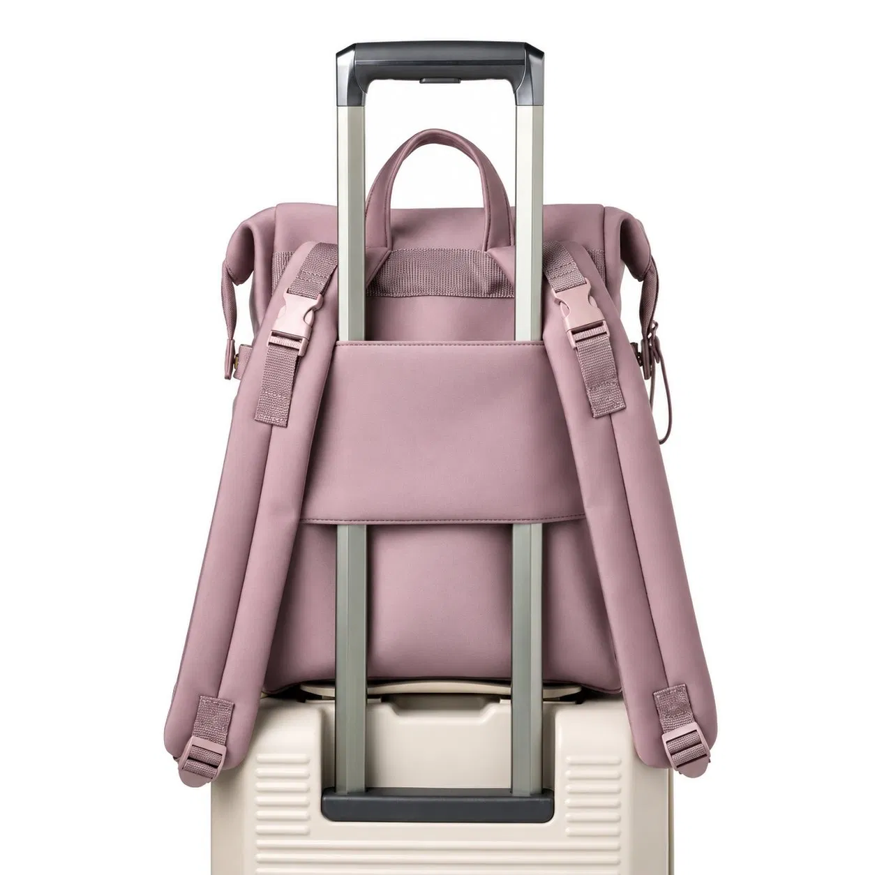 Portable Neoprene Mommy Diaper Backpack with Large Capacity and Zipper Closure