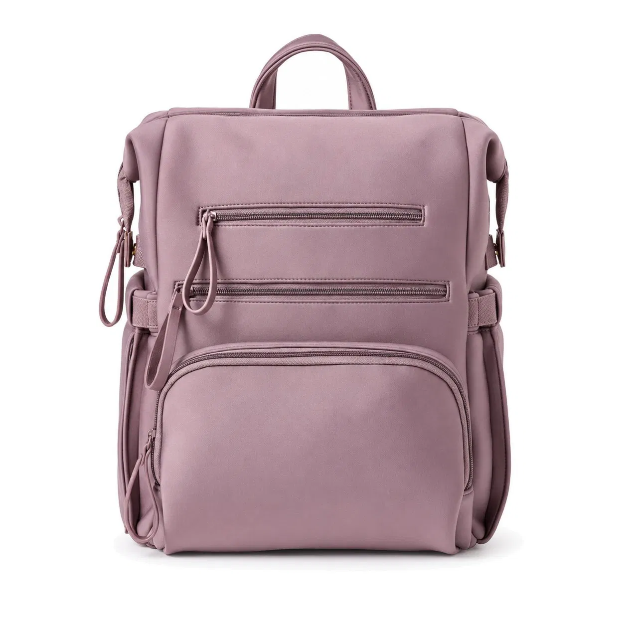 Portable Neoprene Mommy Diaper Backpack with Large Capacity and Zipper Closure