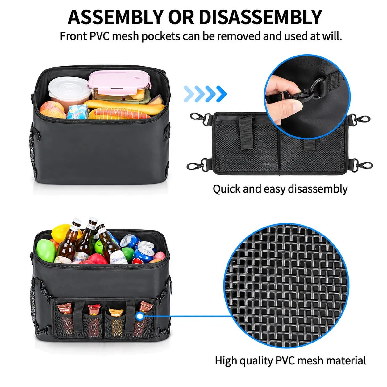 Custom 30L PVC Insulated Picnic Camping Lunch Cooler Bag