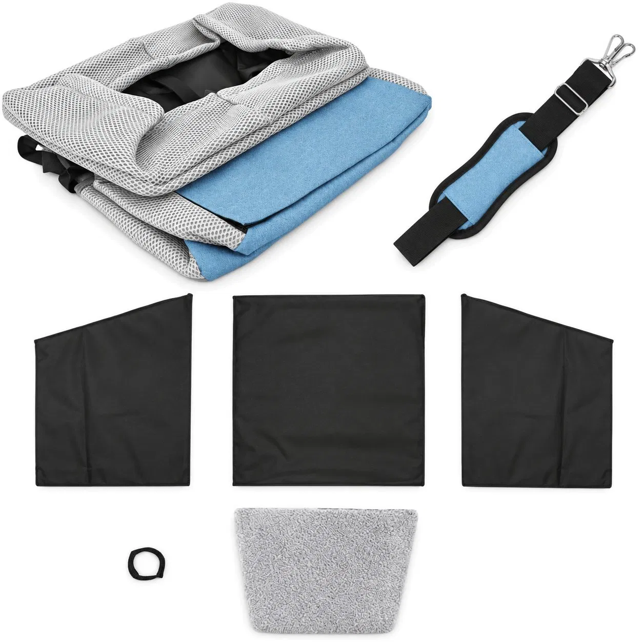 Custom Polyester Bicycle Handlebar Pet Carrier Basket Bag