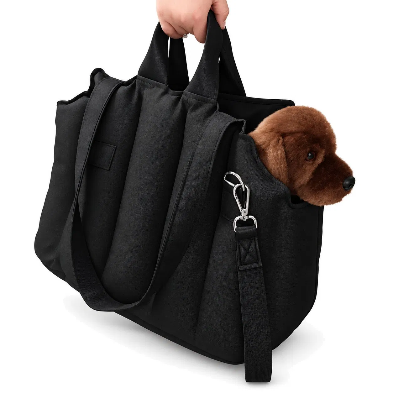 Custom Small Dog Travel Tote with Adjustable Crossbody Strap