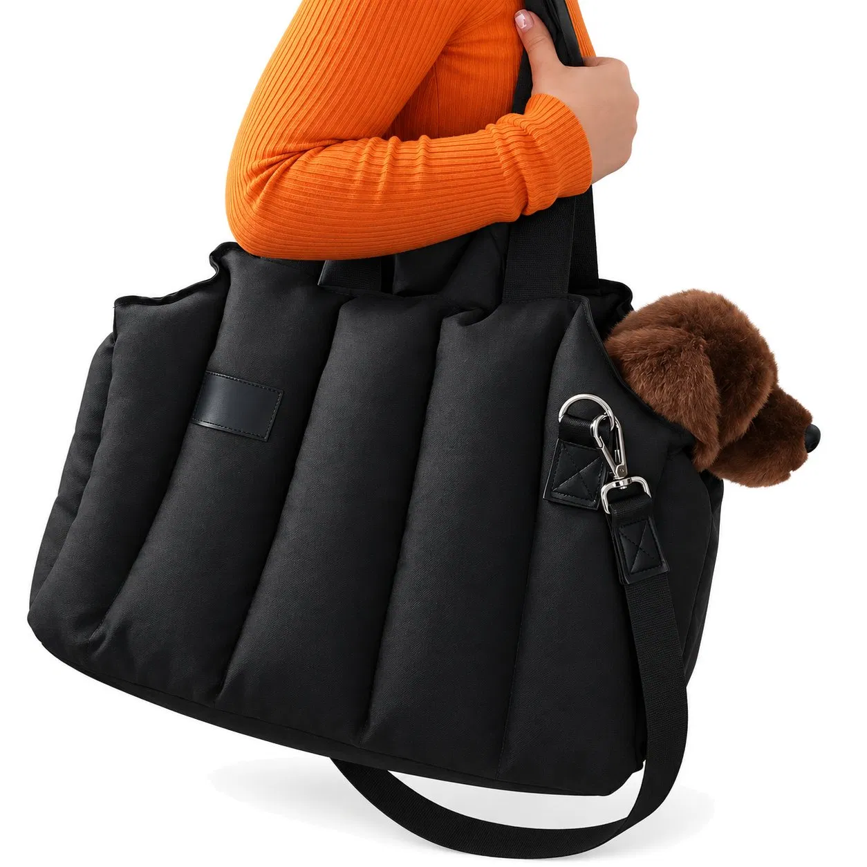 Custom Small Dog Travel Tote with Adjustable Crossbody Strap