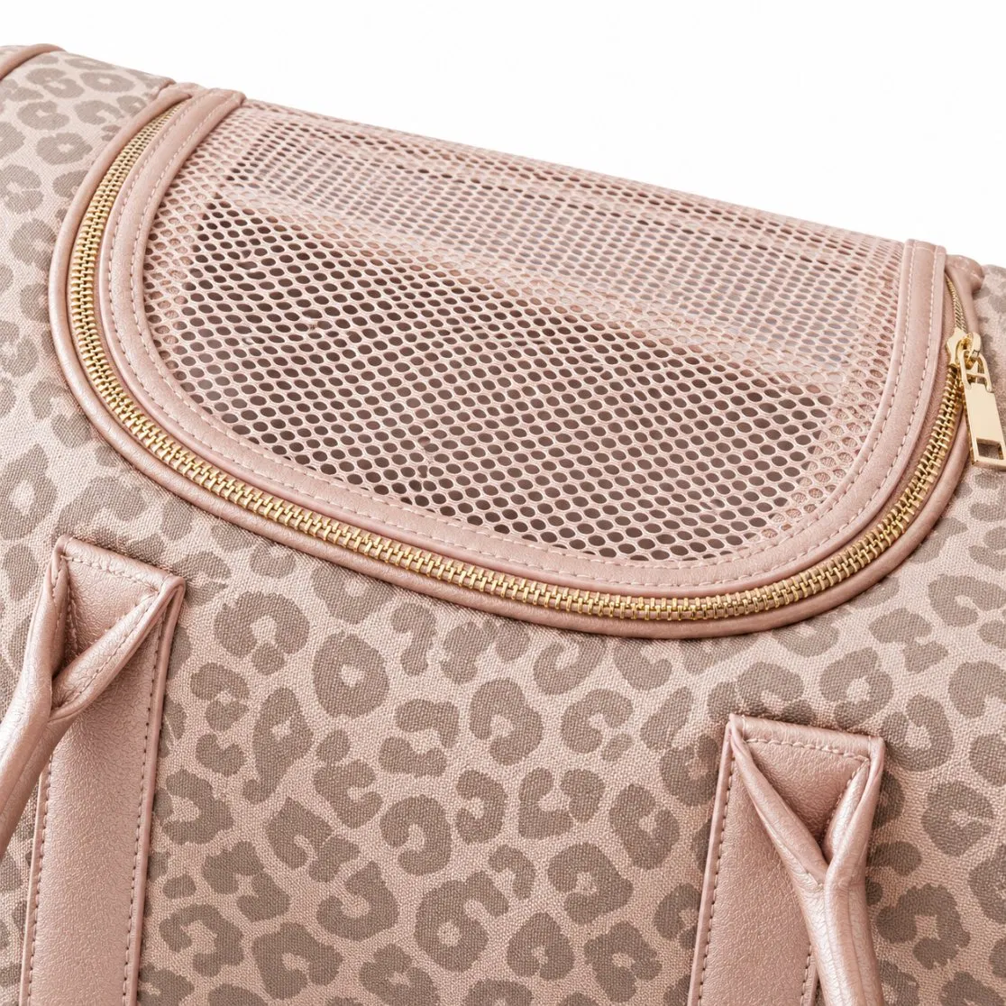 Custom Leopard Print Pet Sling Carrier Tote Bag with Breathable Mesh for Travel
