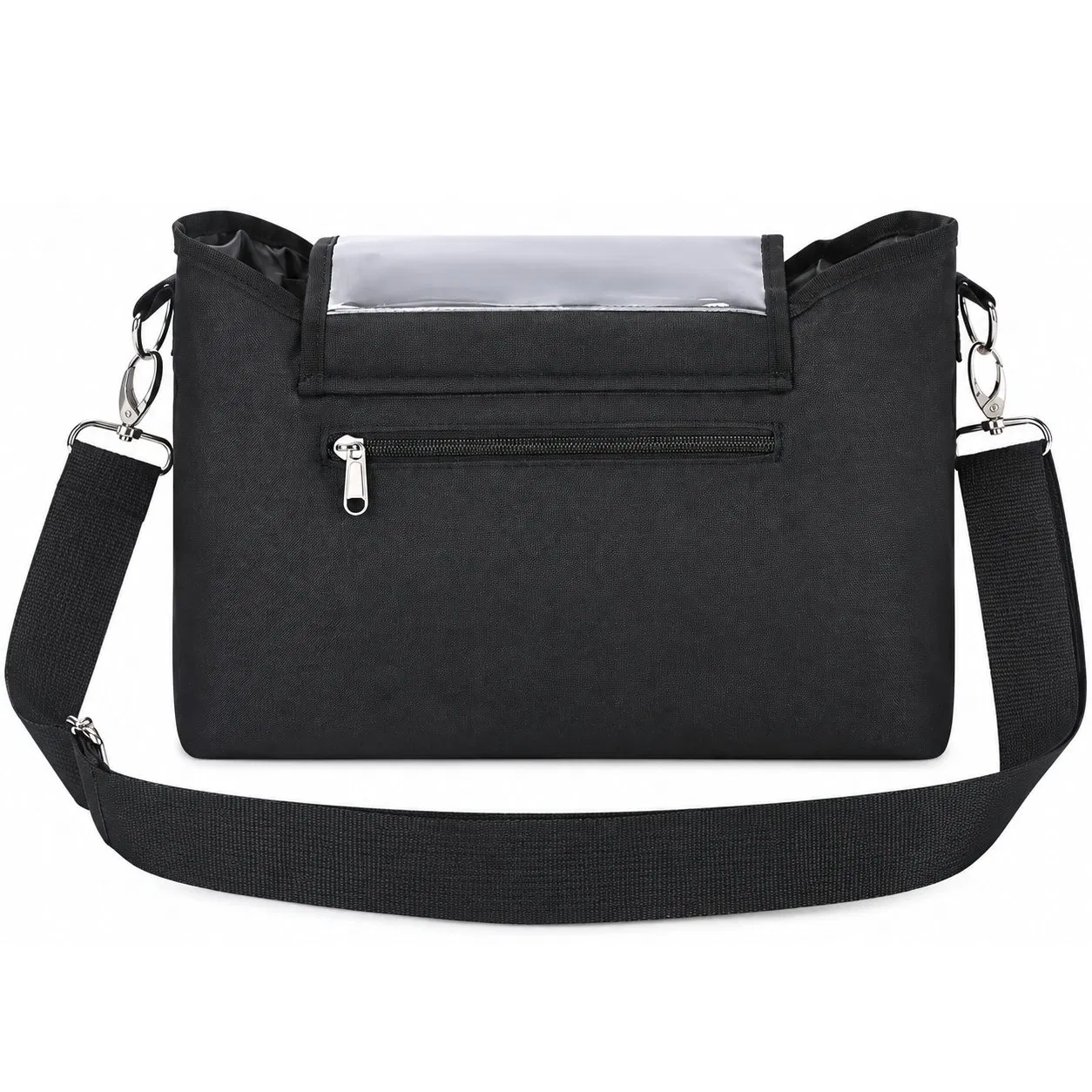 Custom Polyester Stroller Caddy Organizer Diaper Bag with Insulated Cup Holder for Travel