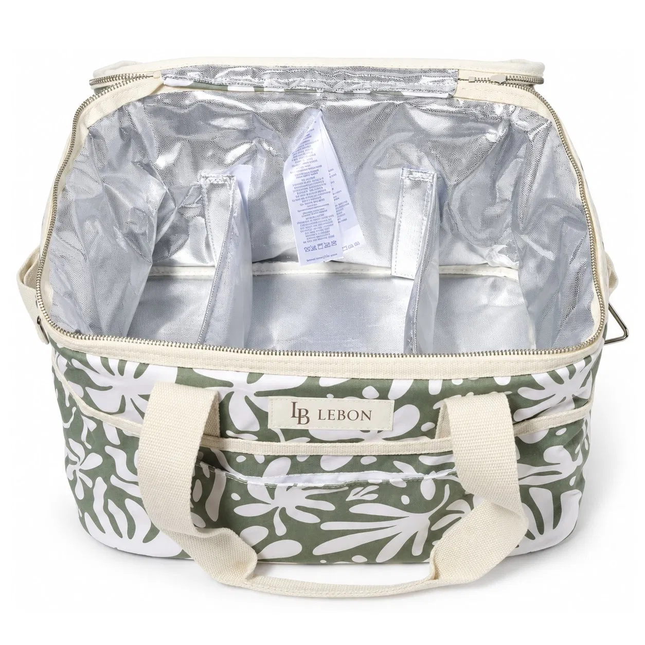 Custom Logo Polyester Insulated Lunch Cooler Tote Bag for Work Picnic Beach and Hiking