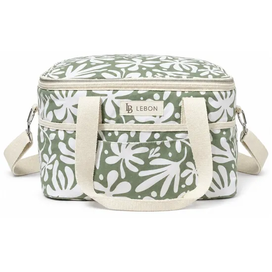 Custom Logo Polyester Insulated Lunch Cooler Tote Bag for Work Picnic Beach and Hiking