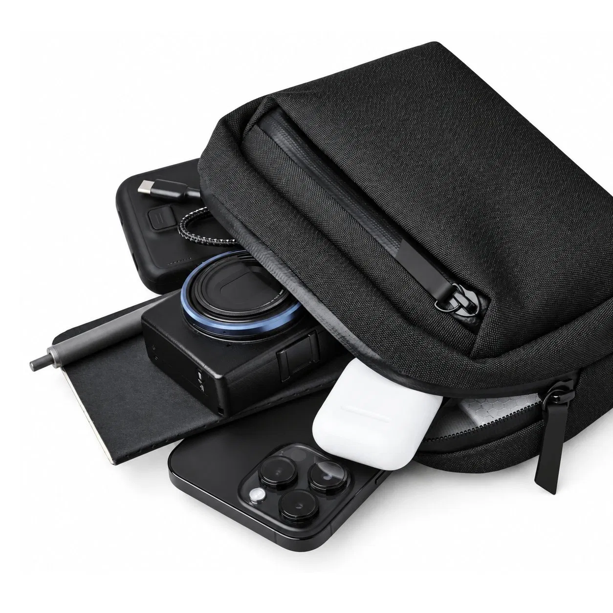 Custom Nylon Waterproof Sling Crossbody Chest Bag for Men Urban Travel and Gaming Storage