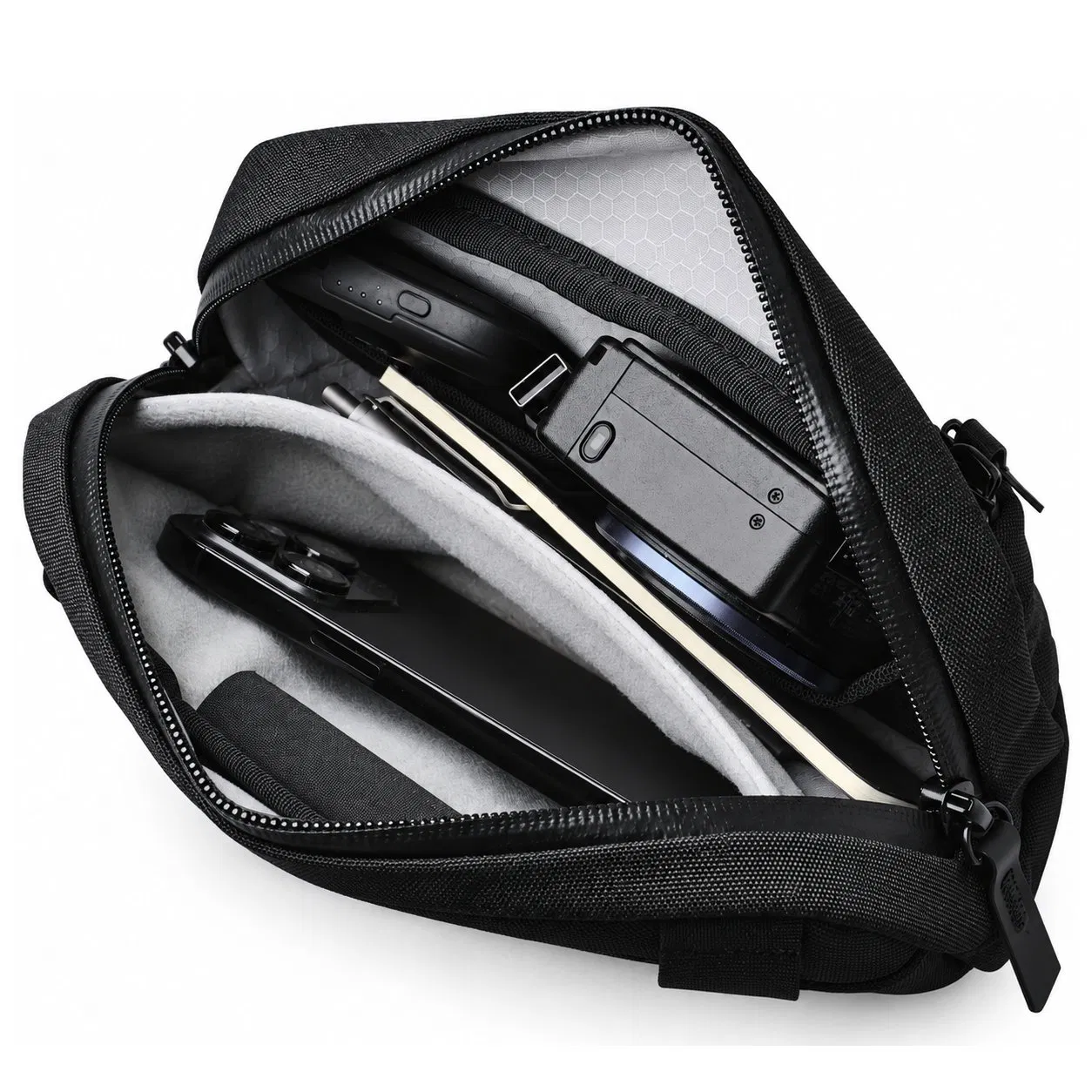 Custom Nylon Waterproof Sling Crossbody Chest Bag for Men Urban Travel and Gaming Storage