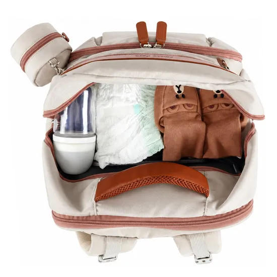 Custom Waterproof Oxford Diaper Backpack with USB Port for Mom and Dad
