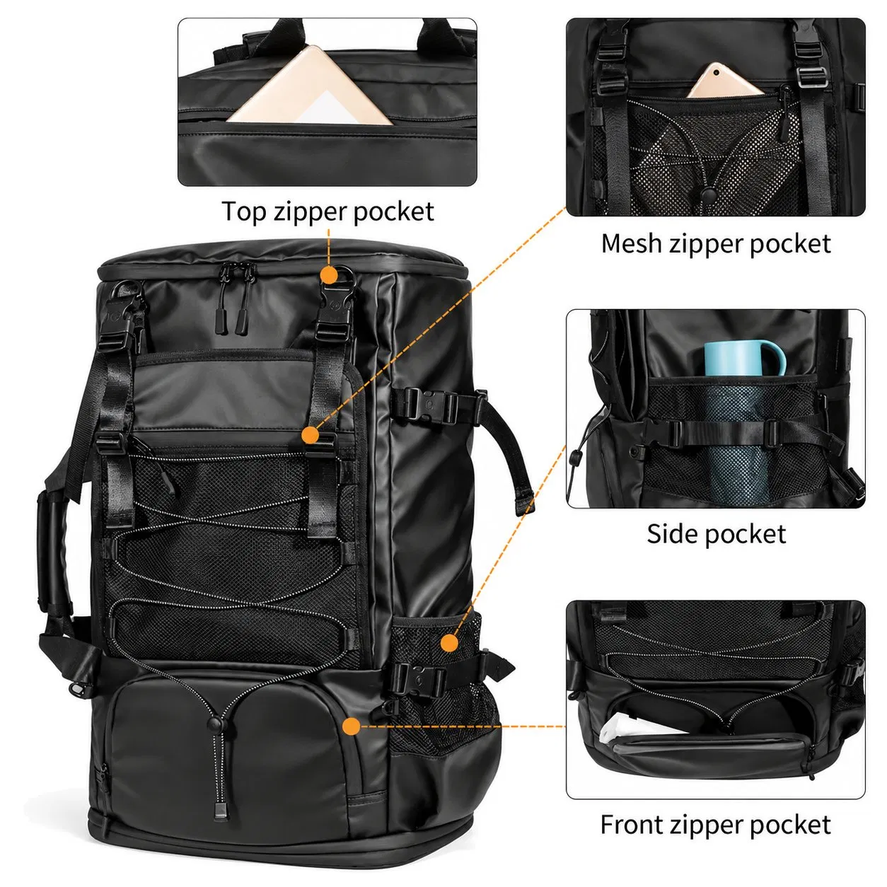 Custom 55L Waterproof Ski Boot and Snowboard Boot Backpack for Outdoor Travel