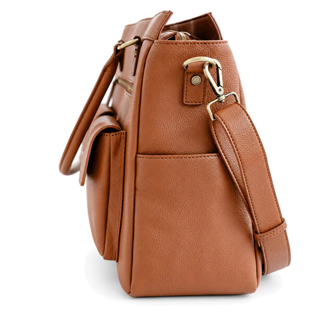 Custom Vintage PU Leather Camera Tote Bag with Removable Dividers for SLR Lens and Digital Gear